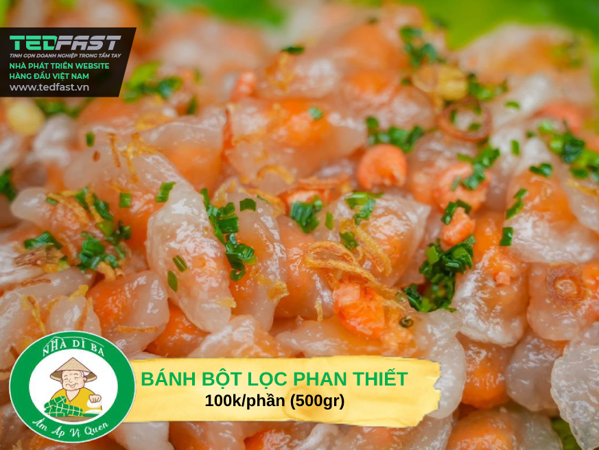 Bài viết giới thiệu sản phẩm Bánh bột lọc Phan Thiết tham khảo dành cho công ty bán Sáp dừa - công ty TTl - Nhãn hiệu Nhà Dì Ba